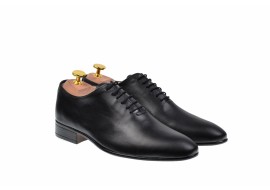 Pantofi barbati eleganti din piele naturala de culoare neagra, NIC5NBOX